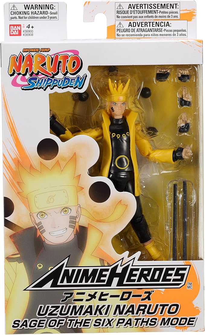 ANIME HEROES - Naruto Shippuden - Naruto Uzumaki (Sage of Six Paths Mode) Action Figure