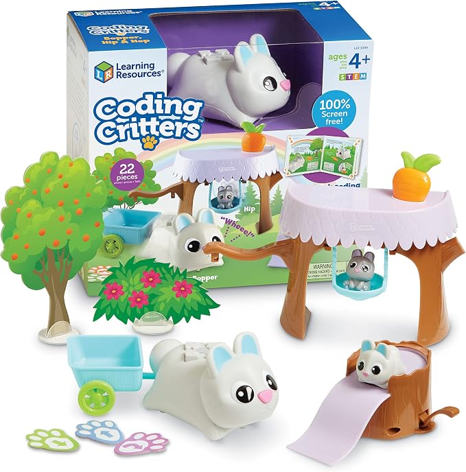 Learning Resources Coding Critters Bopper - 22 Pieces, Ages 4+, Screen-Free Toy For Kids, Interactive STEM Pet, Preschool Activity