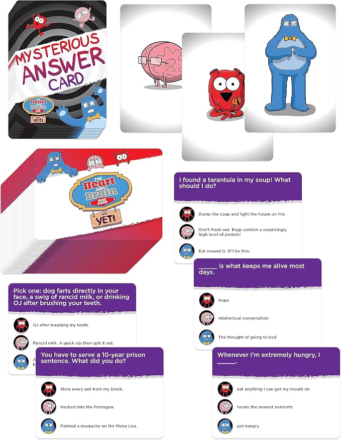 The Awkward Yeti Family Card Game, Ages 8+, Heart & Brain Edition | for Kids, Teens, Parents & Adults, Party Game for Family Game Night, Science & Anatomy Humor, By Organ Attack Creator