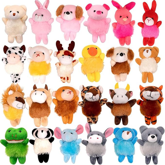 JoyRapt 24 Pack Small Stuffed Animals Bulk Gifts for Kids (2.3/2"-2.5/3.5" Each), Birthday Party Favors Toys for Classroom Prizes, Goodie Bag Pinata Fillers, Carnival Treasure Box Toys (24PCS)