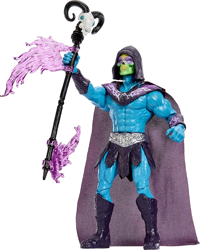 Masters of the Universe Feature Figure Havoc Staff Attack Skeletor, Twist & Release Action Move, 5.5 Inch & Accessory, 2026 Movie Accurate Villain Toy