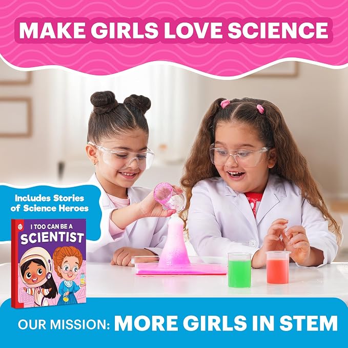 Doctor Jupiter Preschool Science Kit for Kids Ages 3-5 | Toddler Learning Activities, Birthday Gift Ideas for 3-4-5 Year Old Girls | Learning & Educational Toy STEM Kit with 100+ Experiments