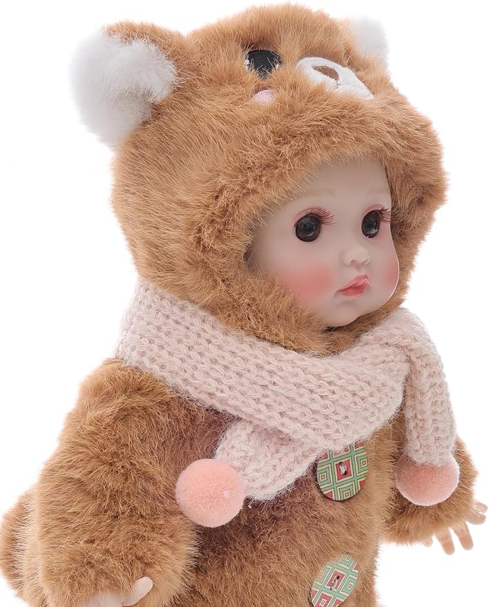 Baby Dolls, 15 Inch Realistic Soft Body Baby Doll Real Life Baby Dolls with Accessories, for 3+ Year Old Girls, Pretend Play, Collection, Gift-Ready (Brown)
