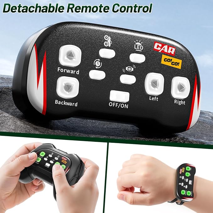 PEADUCK Remote Control Car for Kids Ages 6-12, All-Terrain RC Truck with Spray & Light, 360° Flips, 2.4GHz, Remote Control Monster Truck Off-Road RC Cars for Kids Boys Age 3 4 5 6 7 8 9 10 11 12