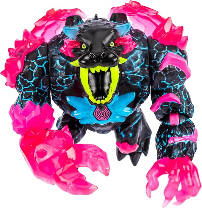 MrBeast Lab Apex Beast Neon Panther Collector Figure, Standing at 6.5 Inches/16.5cm Tall, with Extreme Detailing, Premium Packaging, 13 Points of Articulation and Chomp Jaw