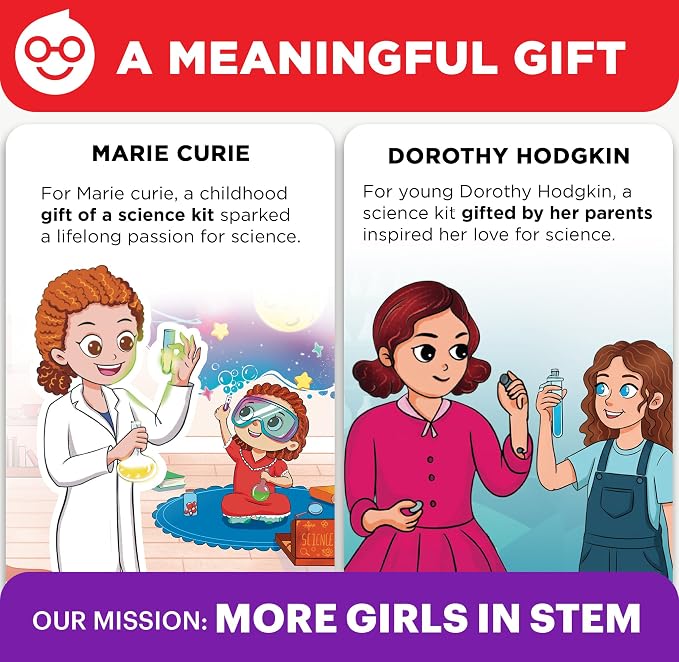 Doctor Jupiter Girls' Science Kit, Chemistry Set for Kids Ages 8-10-12-14 | Birthday Gift Ideas for 8,9,10+ Year Old Girls | STEM Toy Kit with 50+ Experiments | Learning & Educational Projects