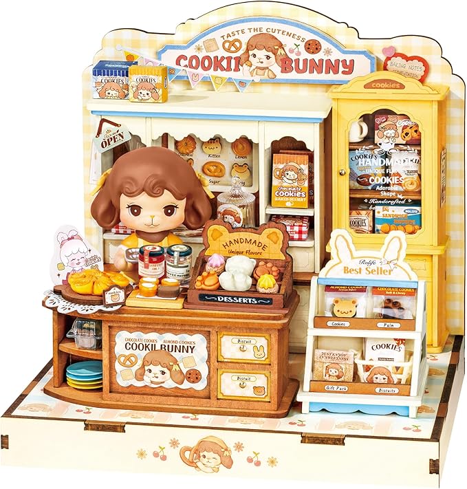Rolife DIY Miniature House Kit for Adults, Mini Wooden Dollhouse Kit, Tiny House Diorama Building Kits-Birthday Christmas Craft Hobbies Gift for Teens Kids