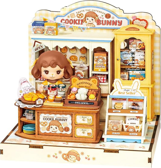 Rolife DIY Miniature House Kit for Adults, Mini Wooden Dollhouse Kit, Tiny House Diorama Building Kits-Birthday Christmas Craft Hobbies Gift for Teens Kids