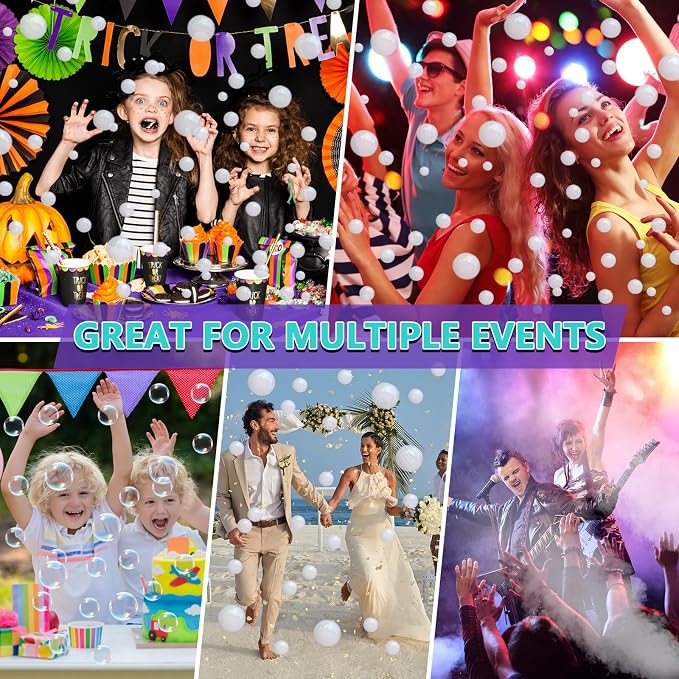 Wisdomlit Fog Bubble Machine, 3-in-1 Smoke Bubble Machine, 450W Bubble Fog Machine with Remote Control, Colorful Bubbles | Fog Bubbles | Continuous Fog for Stage Wedding Photography Holiday Party