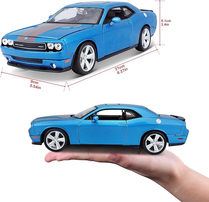 Maisto 1:24 Scale 2008 Dodge Challenger SRT8 Diecast Vehicle (COLORS VARY) , Blue