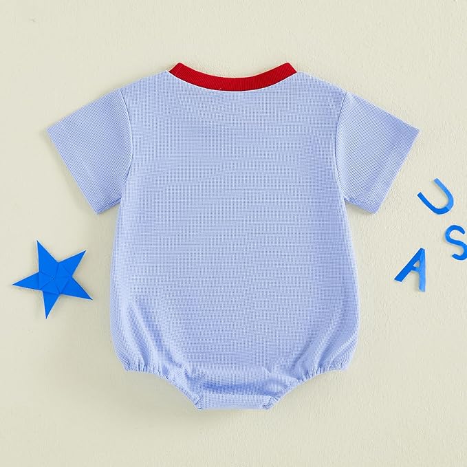 Kavousa Baby Boy Clothes Summer Baby Boy Bubble Romper Short Sleeve Jumpsuit One Piece Outfit Newborn Infant Clothing