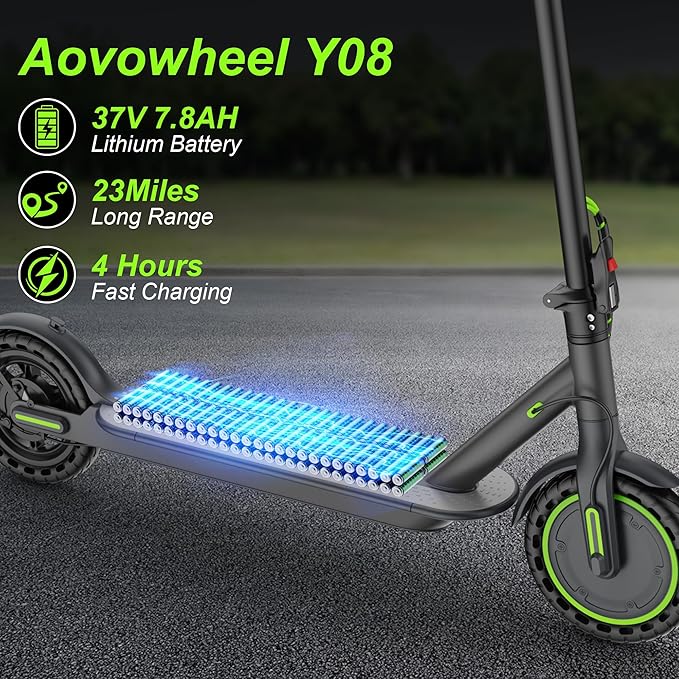 Aovowheel Electric Scooter for Adults, Folding E Scooter with 350W/500W Motor 16/24 Mph Top Speed, Max 19-23 Miles Long Range, 8.5''/10''/14''Tires Commuting Scooters with Dual Brakes System, APP