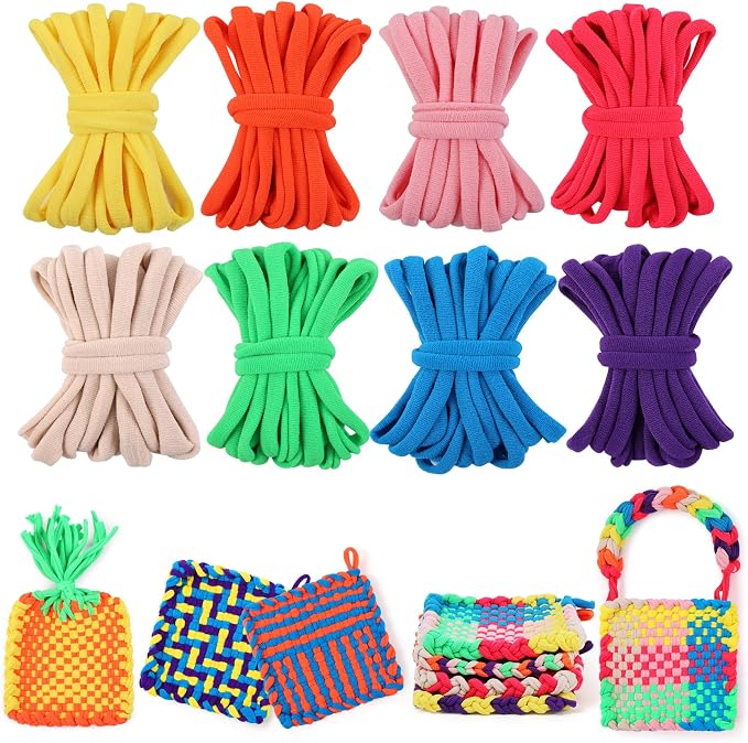 FUNiOi 224 PCS Weaving Loom Loops Refill for Potholder Weaving Craft Kit, DIY Arts and Crafts Loops Supplies for Kids Beginners, for Girls Age 6 7 8-12 13 Years Old