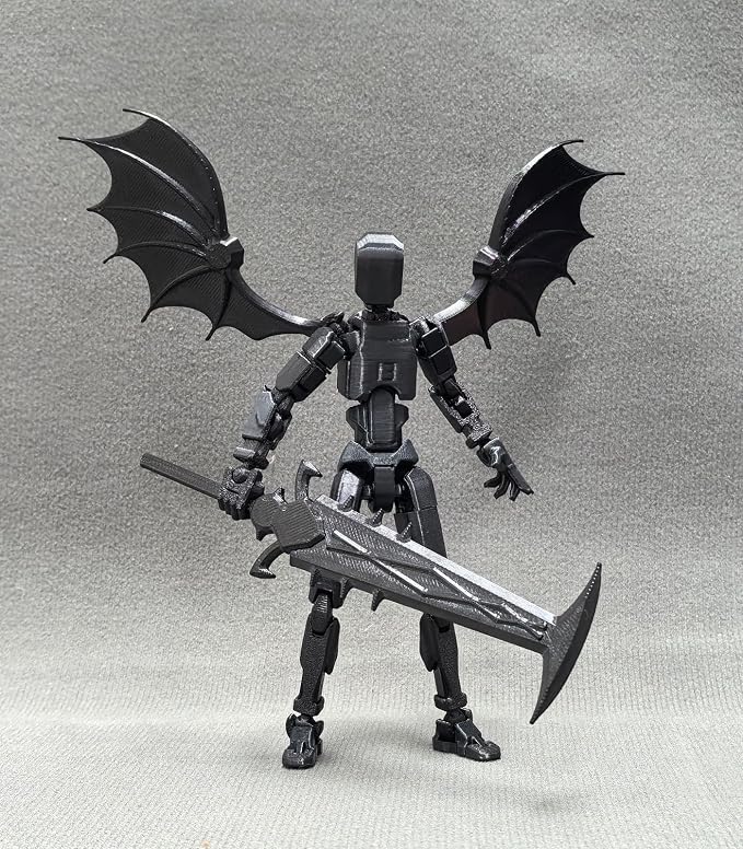 T13 Action Figure Set - Titan 13 Robot, Dummy 13, 3D Printed Lucky 13 for Collectors Desktop Decorations (Assembly Completed)