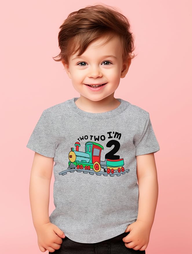 Unordinary Toddler 2nd Birthday Shirt boy Chugga Chugga Two Two Train im 2 Years Old Second Birthday Tshirt