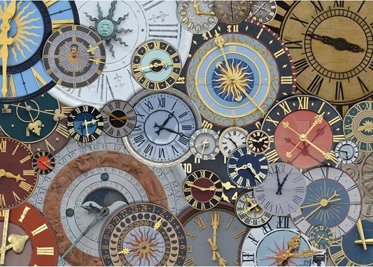 Jigsaw Puzzles for Adults 1000 Pieces, Clocks Interlock Perfectly Letter on Back No Dust, Home Decor Birthday Party Toy for Men Women Elders Seniors (27.5"x19.6"), 1:1 Poster