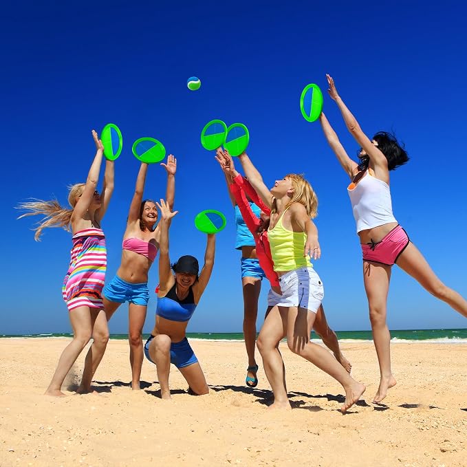 PlayZap Toss and Catch Ball Set - Outdoor Toys for Family Games - Outside Yard Pool Beach Toys for 3 4 5 6 7 8+ Years Old Boys Girls - Classic Birthday Gift for Kids Youth Adults