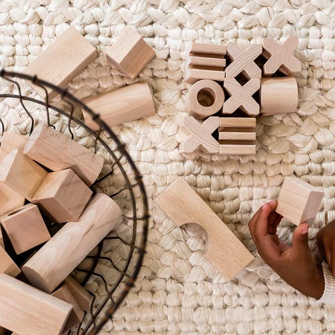 HABA Extra Large Wooden Building Blocks 102 Piece Set: Open-Ended Stacking Toys, Toddler Blocks, and Wooden Toys Made in Germany for 1 Year & Up