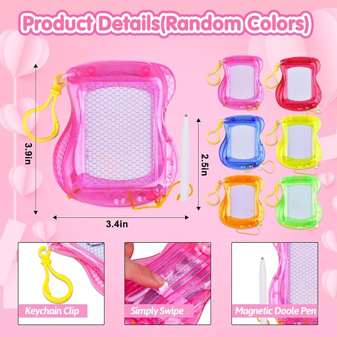 24PCS Mini Magnetic Drawing Board Party Favors Bulk for Kids 4-8 8-12 Birthday Summer Goodie Treat Bag Stuffers Classroom Treasure Chest Carnival Prizes Box Toys Pinata Filler End of Year Student Gift