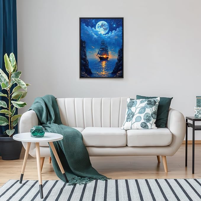Starry Night Sailing Ship Jigsaw Puzzles for Adults - Premium Large 1000pcs Adults Puzzle, Challenging DIY Brain Teaser, Family Bonding Activity, Celestial Theme Puzzle Jigsaw Puzzles for Adults