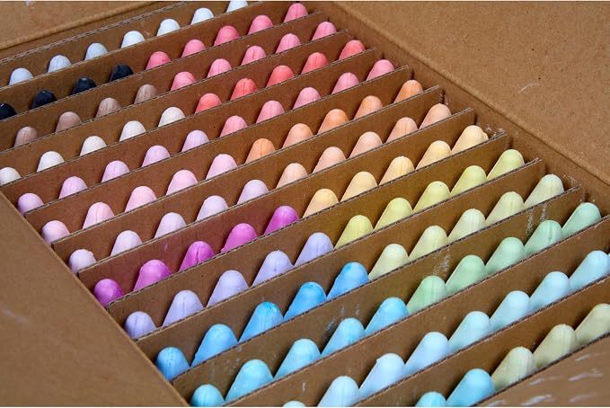 Crayola Washable Outdoor Sidewalk Chalk Collection (130ct), Bulk Anti-Roll Chalk Sticks for Kids, Outdoor Toys & Activities, Teacher Appreciation Gifts, Ages 4, 5, 6
