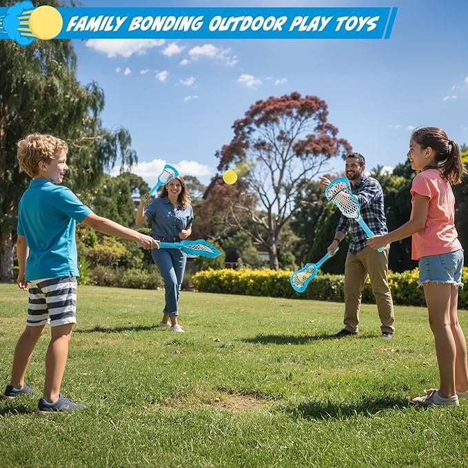 Foayex Adjustable Kids Lacrosse Stick, Outside Toys for Pool Beach Yard, Toddler Mini Water Lacrosse Set with Ball, Lacrosse Gifts for 3 4 5 6 7 8 Year Old Boys Girls, Outdoor Games for Kids Ages 4-8
