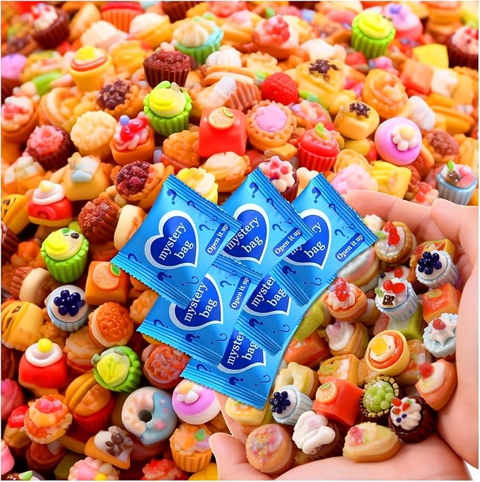 Mini Glow In The Dark Animal Resin Models, Resin Animals Mystery Bags, Individually Wrapped Blind Bags Tiny Animal Figurines, Collectible Mini Animals For Fairy Garden, DIY Crafts (200, Cake)
