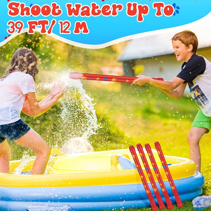 Halloscume 12 Pack Dog Puppy Paw Water Gun Birthday Party Favors Summer Activity 15.75 in Water Gun Blasters Toys for Kids Outdoor Swimming Pool Backyard Beach Games