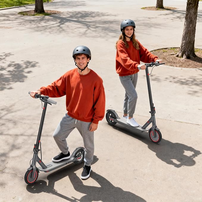 VOLPAM Electric Scooter, 350W/500W/800W/1000W/250W Powerful Motor & 19/22/ 9 MPH Top Speed, 16-28-10 Miles Long Range, Folding E Scooter Choice