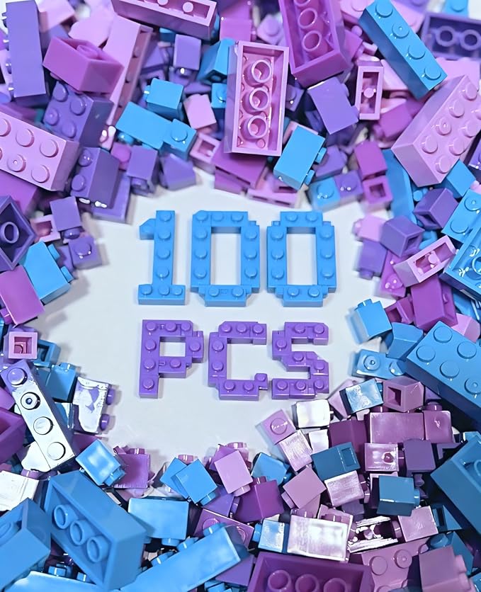 100 Pieces Friend Girls Building Bricks, Bulk Small Bricks for Building, Compatible with Lego Parts and Pieces, Creative Christmas Building Block Toys for Boys Girls Ages 6 7 8 9 10 Years Old