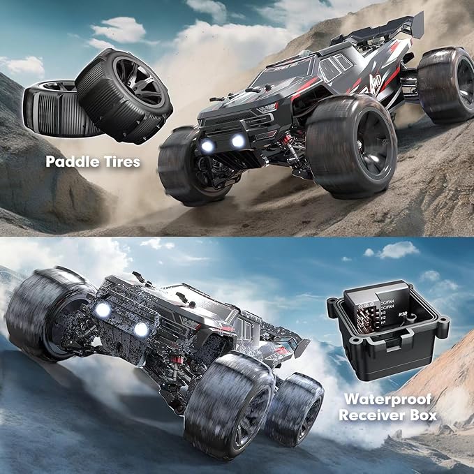 HYPER GO H14BM V3 1/14 Brushless RC Cars for Adults Fast 50 mph, RC Trucks 4X4 Offroad Waterproof, Electric Powered High Speed RC Car, Fast Extreme RC Truggy with 3S Battery for Snow Sand