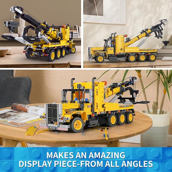 Mould King 17011 Heavy-Duty Tow Truck Building Toy Set, Technology MOC Road Trailers Building Gift Toys for Age 14+/Adult (1,250 Pieces)