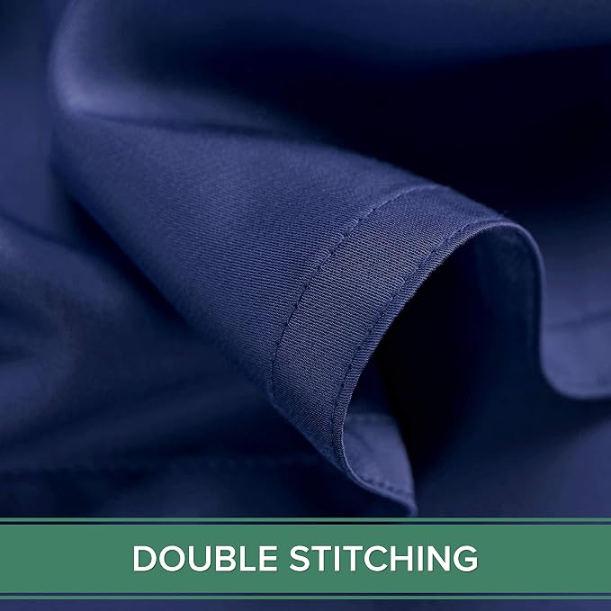 Pure Bamboo Full Sheets, Genuine 100% Organic Viscose Derived from Bamboo Bed Sheet Set, Luxuriously Soft & Cooling, Double Stitching, 2 Year Quality Promise (Full, Cobalt Blue)