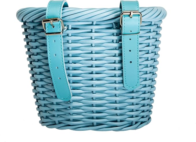MEGHNA Woven Mini Bike Basket for Kid Bike Handlebar Bike Basket for Girl Boy for Scooter, Multi-Colors