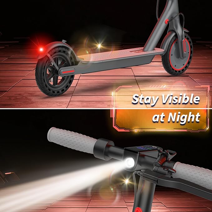 VOLPAM Electric Scooter, 350W/500W/800W/1000W/250W Powerful Motor & 19/22/ 9 MPH Top Speed, 16-28-10 Miles Long Range, Folding E Scooter Choice