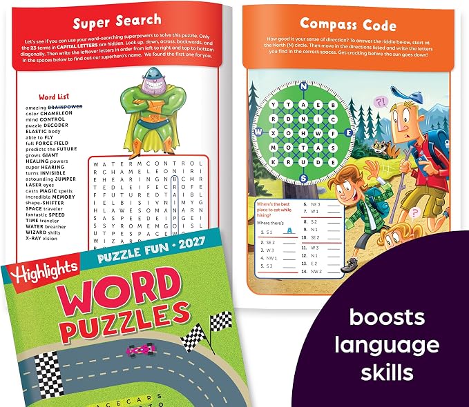 Highlights Puzzle Fun Activity Books 2027 Special Edition Gift Set | Variety Puzzle Book Set with Brain Teasers, Mazes, Word Games and More, Travel Activity and Game Books for Kids Ages 6 and Up