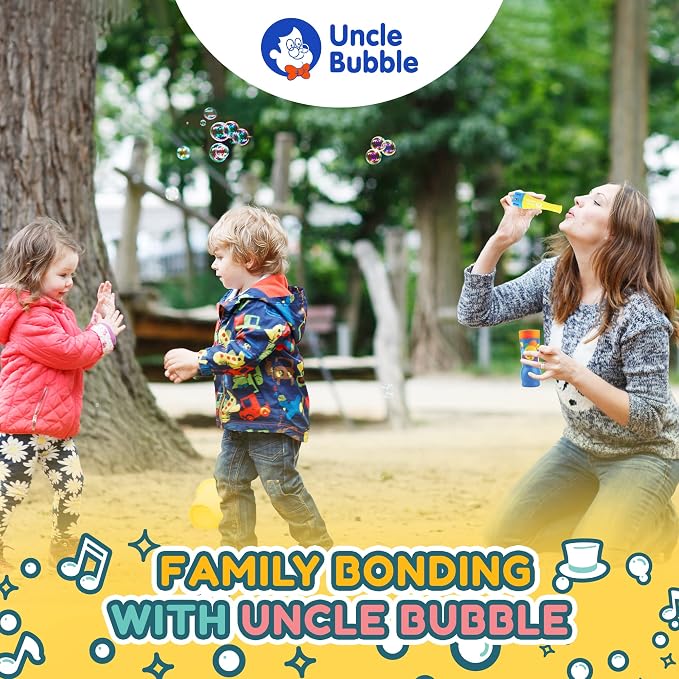 Uncle Bubble Mini Bubble Blower - Non Toxic Bubble Toy for Toddlers and Kids, Confetti Bubbler, Fun Summer Toys for Girls and Boys, Blow Thousands of Mini Bubbles in One Breath