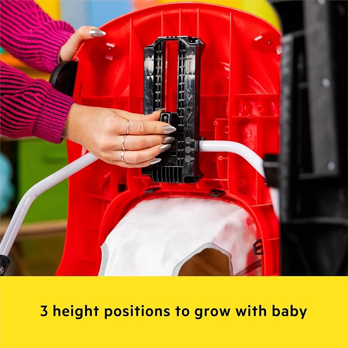 Bright Starts Little Speedster 3-in-1 Car Walker, Red Racer, Baby Activity Walker for Boys and Girls, 6 Months+