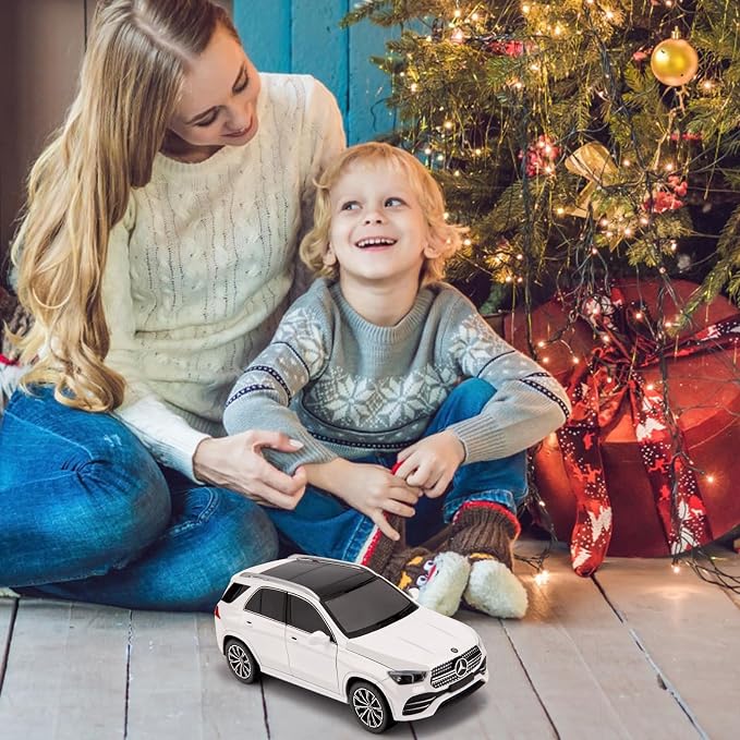 WAKAKAC Compatible for 1/24 Alloy Die-cast GLE 350 Toy Car with Sound and Light Pull Back Collection Model Car for Kids Gift （White）