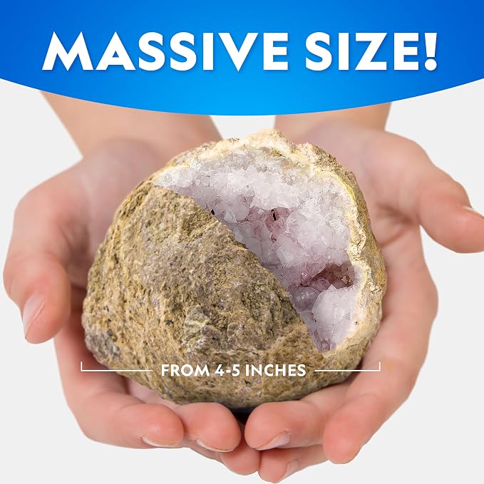 National Geographic Gigantic Geode Kit – Break Open a Huge Geode with Crystals Inside, Earth Science Kit for Kids, Fun Geology Activity, Rock and Mineral Gift for Boys and Girls