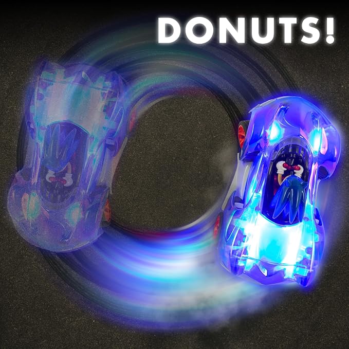 NKOK Sonic Glow Racer RC Car w/Turbo Boost | Ready-to-Run 1/16 Scale | Light-Up Body, USB Rechargeable