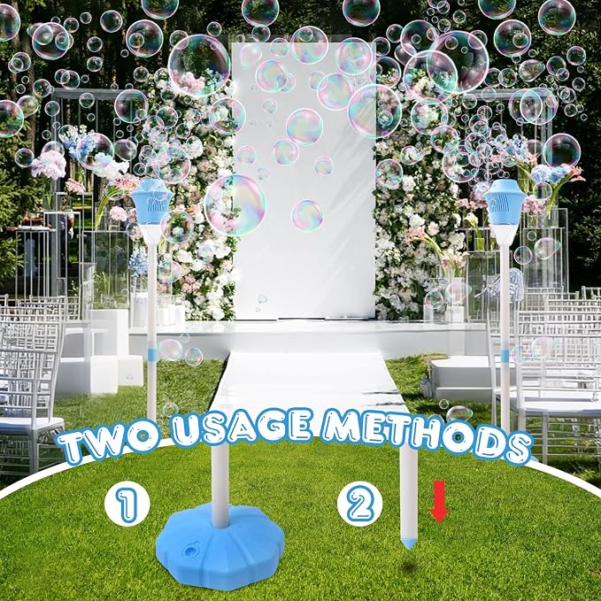 Palksky Bubble Machine with Lights for Outdoor, Automatic Bubbles Blower Maker for Kids Toddlers, Height 47 Inches Battery Bubbles Blower Machine for Wedding Birthday Party