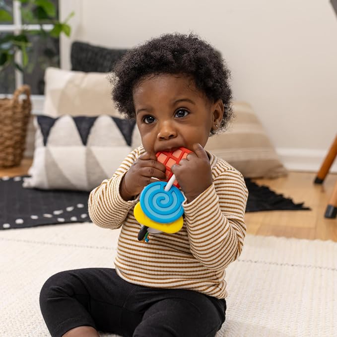 Baby Einstein Shake-a-Shape Zen Teether Toy, Multisensory, Ages 3 Months and Up