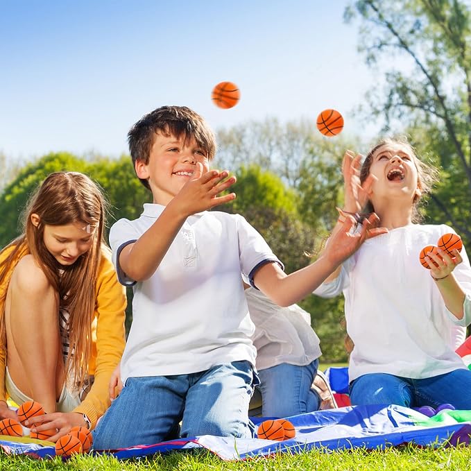 Hooqict Mini Basketball Stress Ball 25 Pack Mini Basketballs Small Foam Sports Ball for Kids Anxiety Relief Toy Basketball Gifts Sports Party Gift Bag Fillers