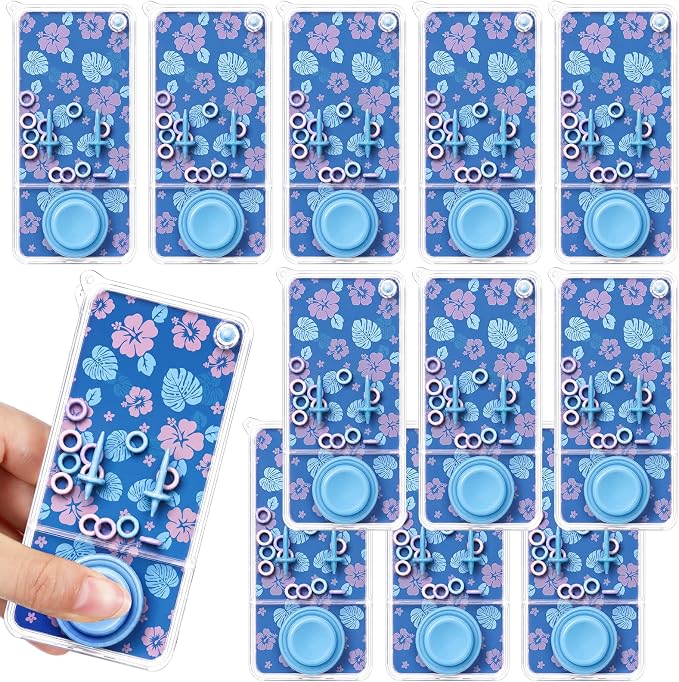 12 Pcs Hawaiian Party Favors for Kids Handheld Water Games Water Ring Toss Toys, Hawaiian Birthday Goodie Bags Stuffers Return Gifts Classroom Prize Rewards Bulk