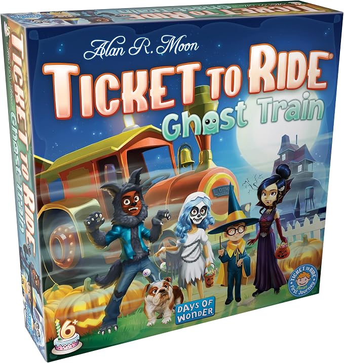 Ticket to Ride Ghost Train Board Game Themed Strategy Fun Family Adventure for Adults and Kids Ages 6+ 2-4 Players Average Playtime 15-30 Minutes Made by Days of Wonder, Multicolor (DOW720035)