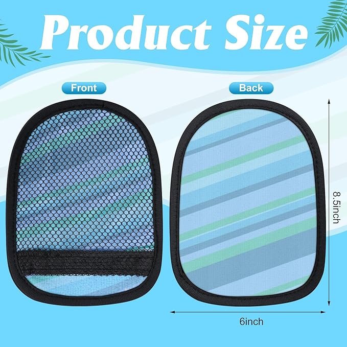 codree 2 Pcs Sand Wipe Off Mitts, Stripe Sand Remover for Beach, Beach Sand Remover Cleaner Mitts Bag, Beaches Travel Mitt for Outdoor Activities Volleyball Sandboxes