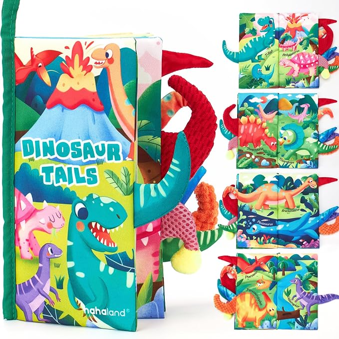 hahaland Baby Books 0-6 Months,Infant Tummy Time Toy Sensory Toys 6 to 12 Months Touch Feel Book Gifts for Boy Girl 0-3 Month Learning Toy Baby Birthday Easter Basket Stuffers (Single)