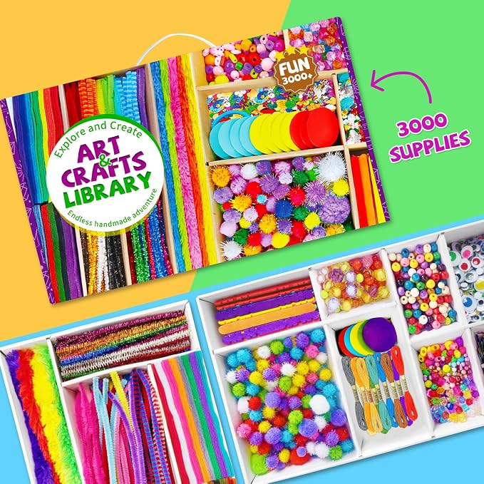 Itopstar Arts and Crafts Kit for Kids, Science Kits for Kids Age 5-7, Craft Kits and Art Supplies, Gifts for 5 7 9 Year Old Girls, Crafts for Kids Ages 4-8 8-12