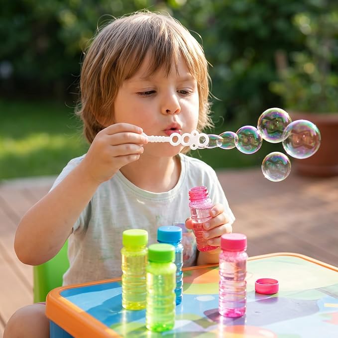 novelinks Big Bubble Bottle 12 Pack, 4oz Blow Bubbles Solution for Kids Novelty Summer Toy, Bubbles Party Favors Bubbles Bulk Assorted Colors Set